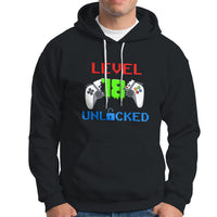 Gamer Birthday Hoodie Day Of Birth Level 18 Unlocked Video Game - Wonder Print Shop