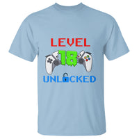 Gamer Birthday T Shirt Day Of Birth Level 18 Unlocked Video Game - Wonder Print Shop