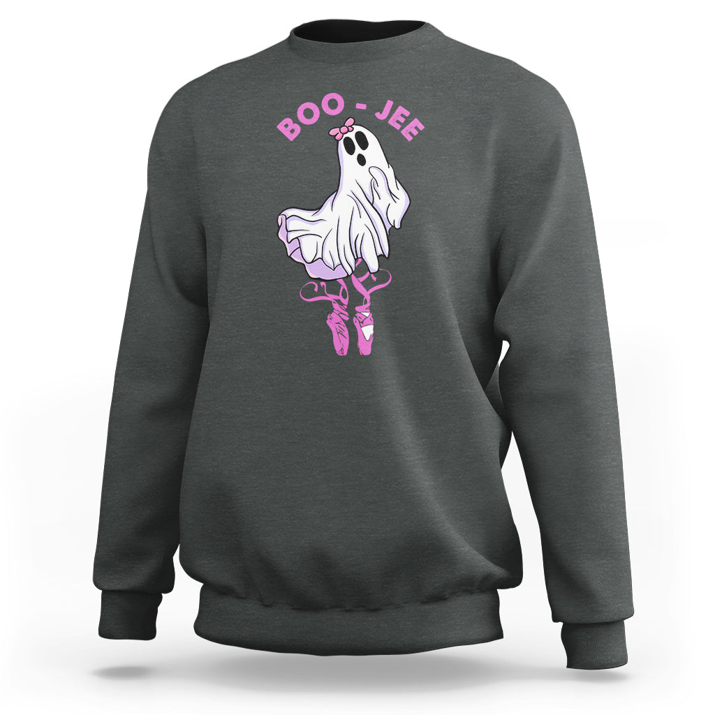 Halloween Sweatshirt Boo-Jee Ballerina Spooky Season Cute Ghost - Wonder Print Shop