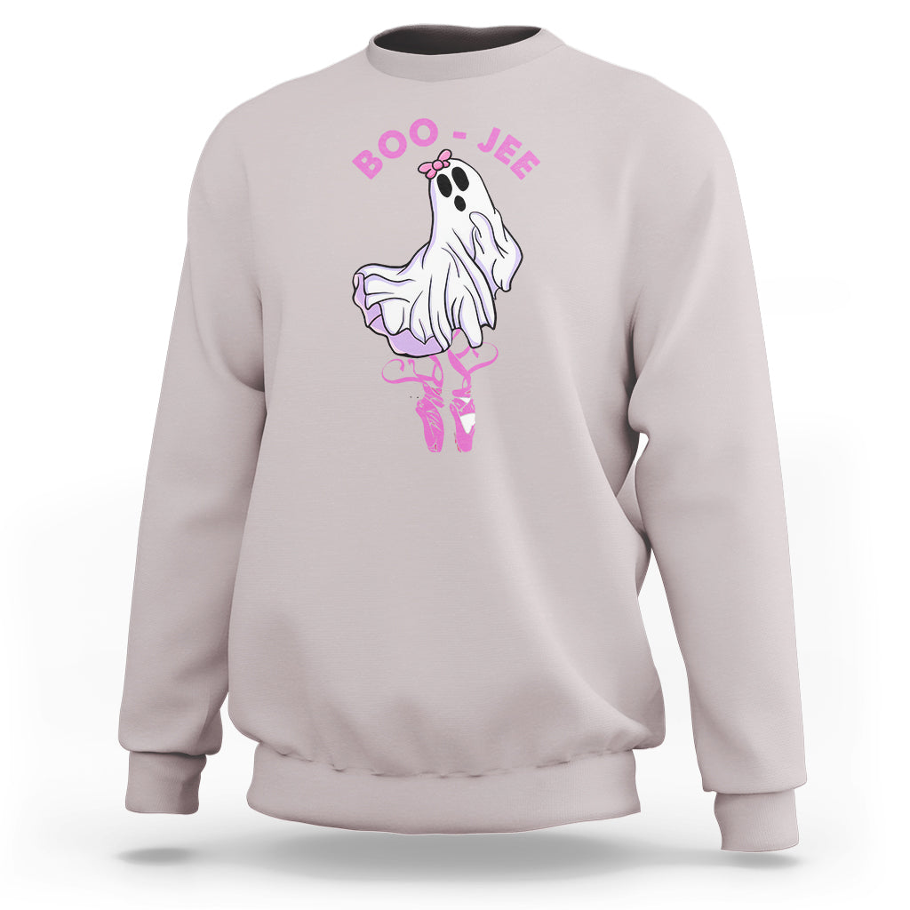 Halloween Sweatshirt Boo-Jee Ballerina Spooky Season Cute Ghost - Wonder Print Shop