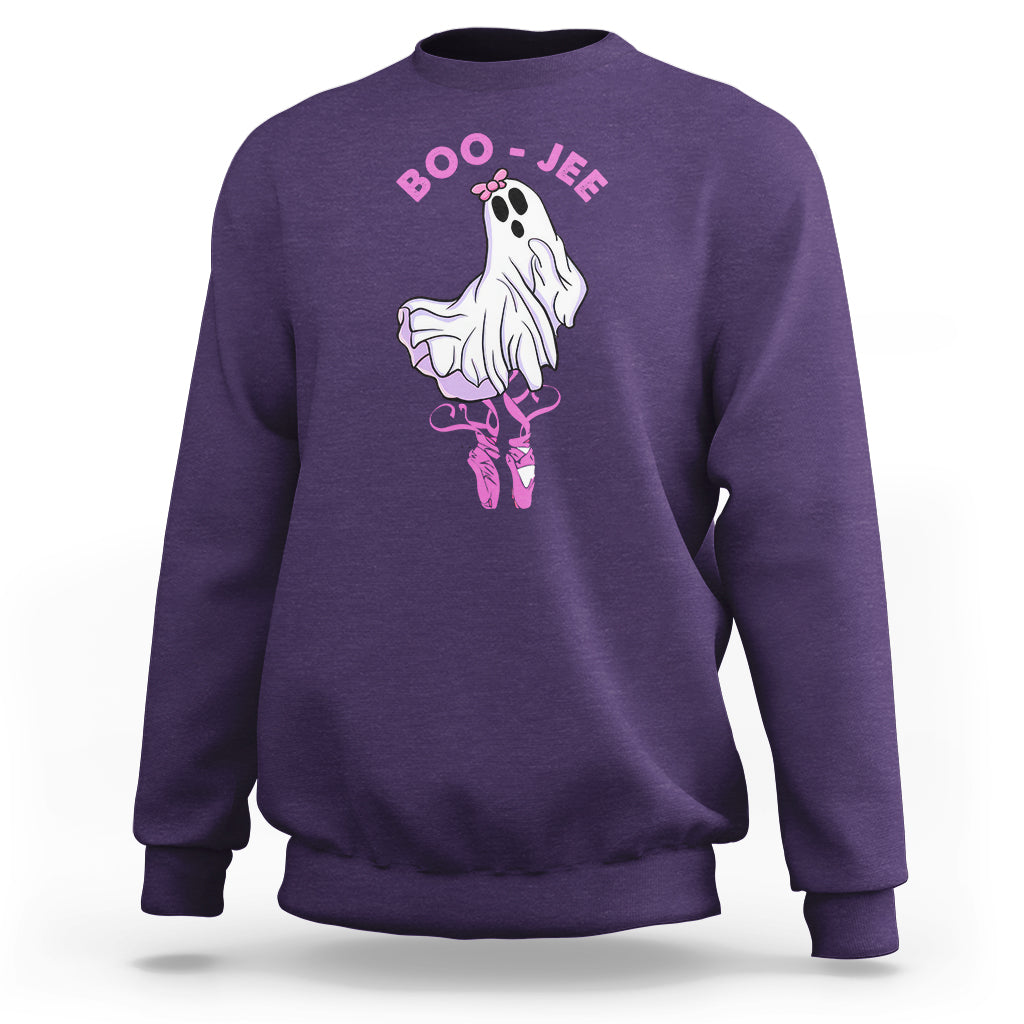 Halloween Sweatshirt Boo-Jee Ballerina Spooky Season Cute Ghost - Wonder Print Shop