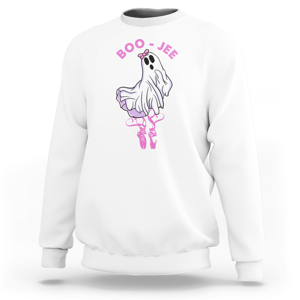 Halloween Sweatshirt Boo-Jee Ballerina Spooky Season Cute Ghost - Wonder Print Shop