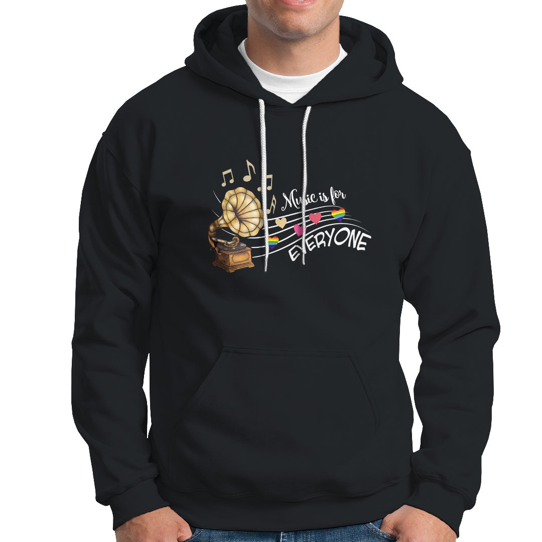 Music Lover Teacher Hoodie Music Is For Everyone - Wonder Print Shop