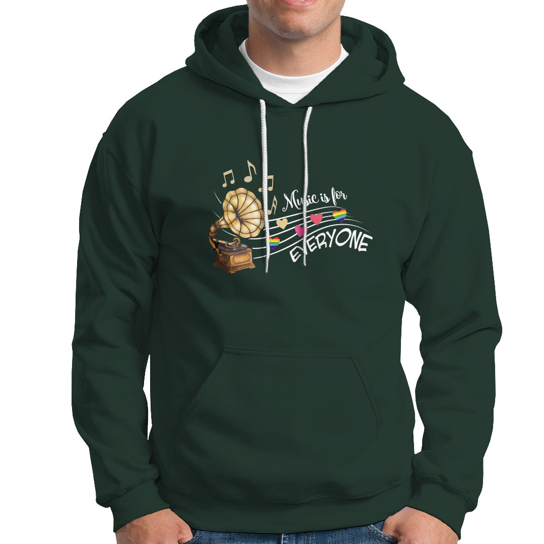 Music Lover Teacher Hoodie Music Is For Everyone - Wonder Print Shop