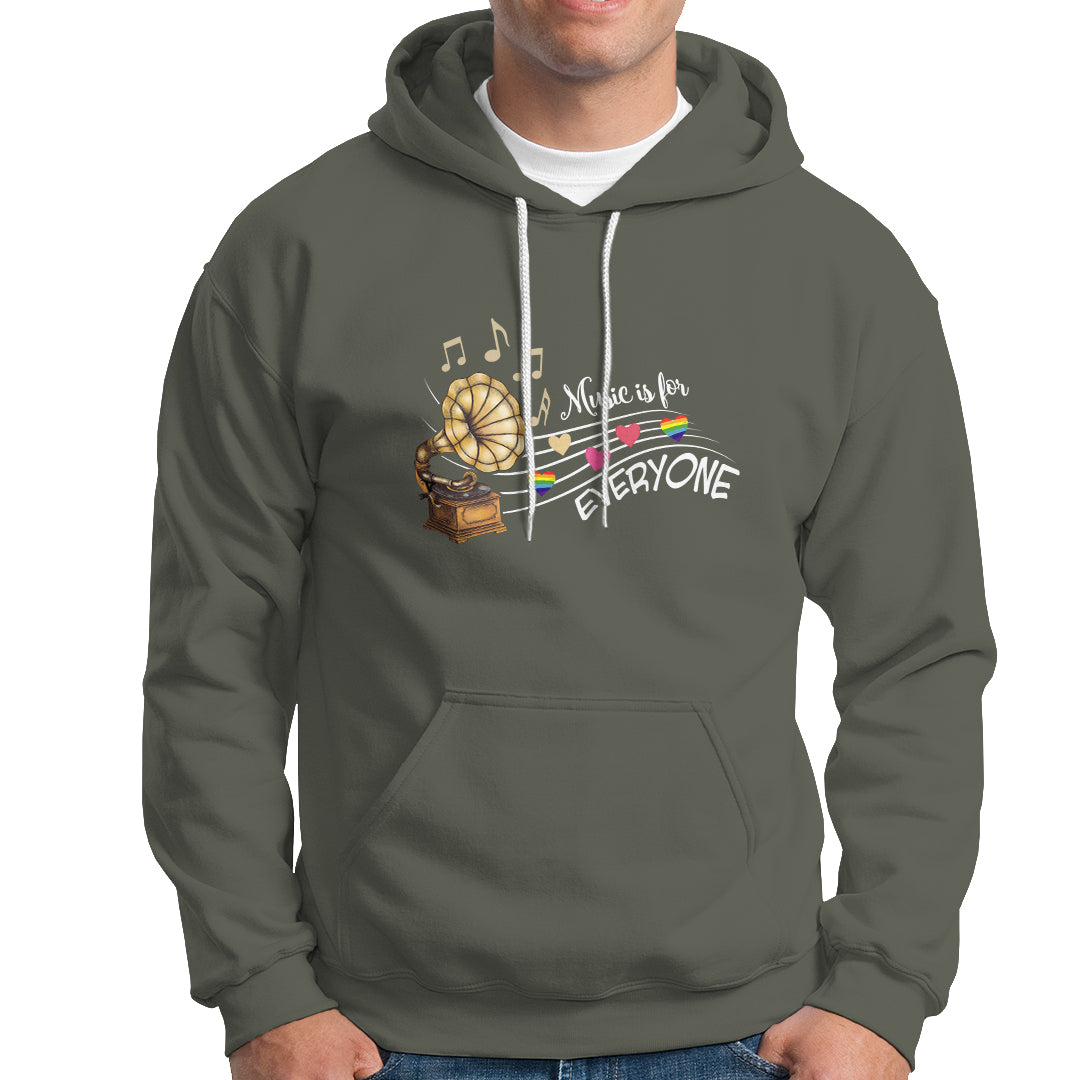 Music Lover Teacher Hoodie Music Is For Everyone - Wonder Print Shop