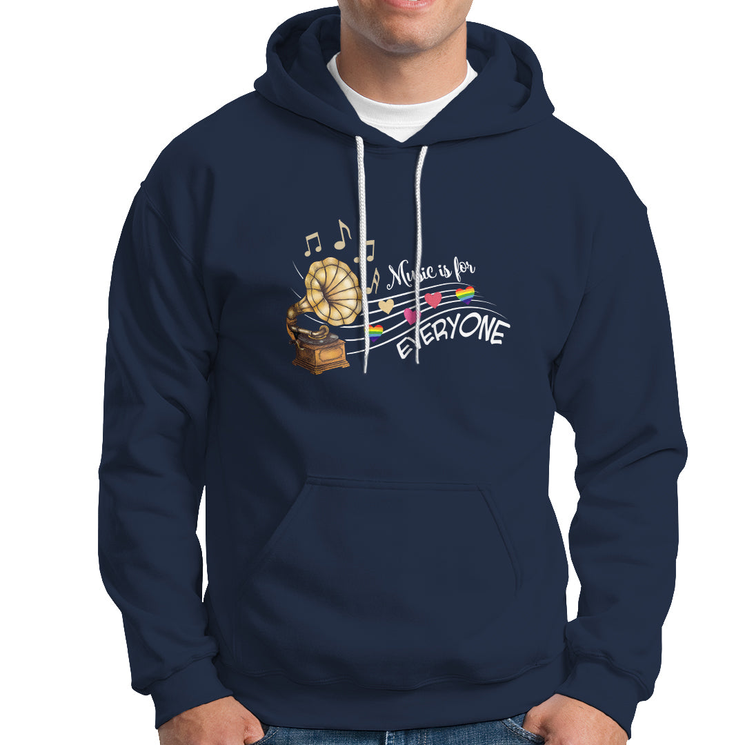 Music Lover Teacher Hoodie Music Is For Everyone - Wonder Print Shop