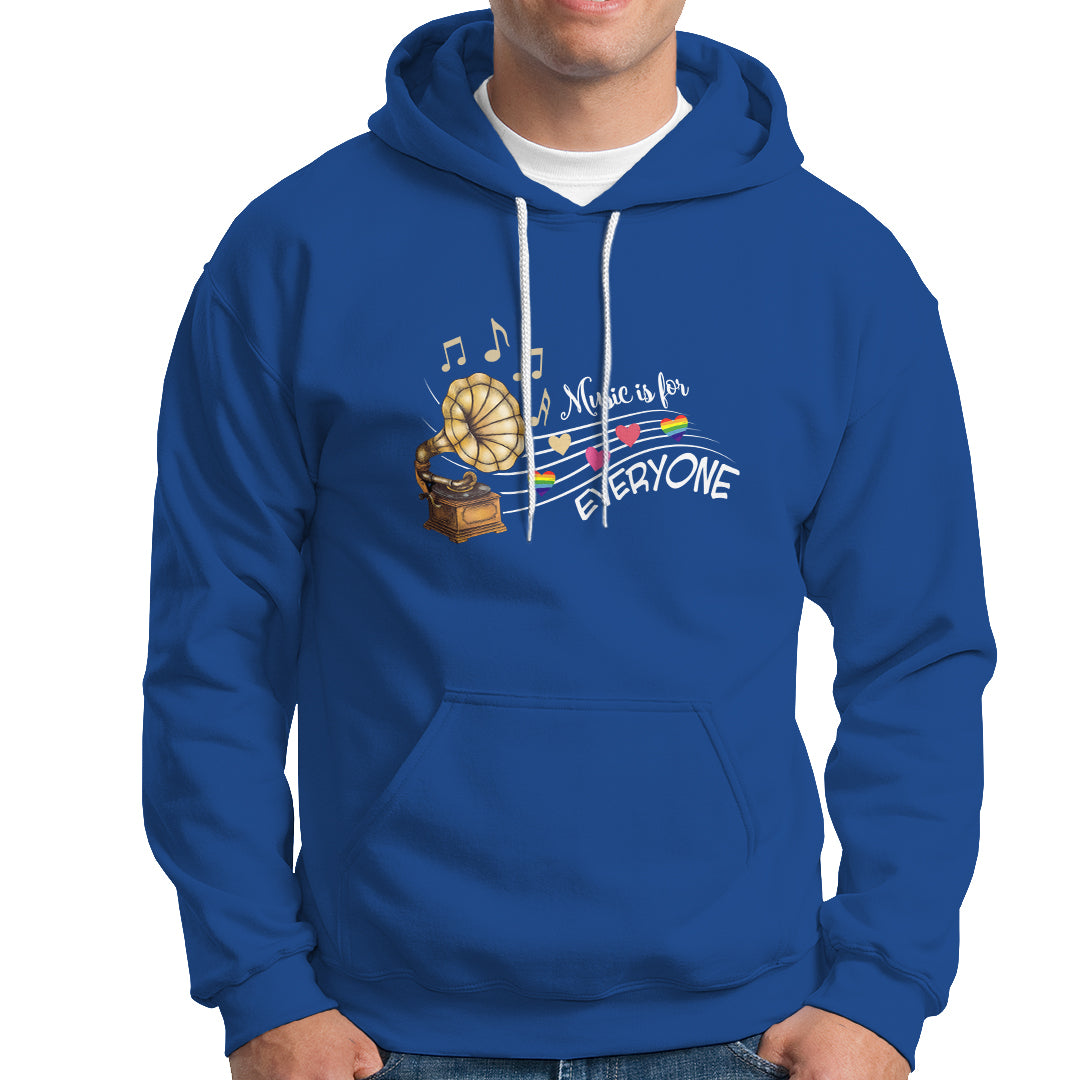 Music Lover Teacher Hoodie Music Is For Everyone - Wonder Print Shop