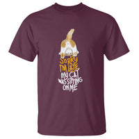 Cat Owner T Shirt Sorry I'm Late My Cat Was Sitting On Me - Wonder Print Shop