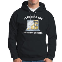 Cat Lover Hoodie I Can Hear You But I'm Not Listening - Wonder Print Shop
