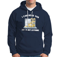 Cat Lover Hoodie I Can Hear You But I'm Not Listening - Wonder Print Shop