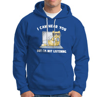 Cat Lover Hoodie I Can Hear You But I'm Not Listening - Wonder Print Shop