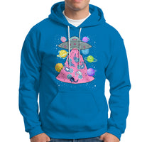 Cat Lover Hoodie UFO Catches Cat Into Space - Wonder Print Shop