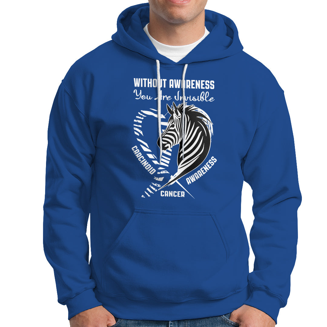 Without Awareness You Are Invisible Carcinoid Cancer Hoodie - Wonder Print Shop