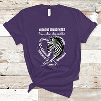Without Awareness You Are Invisible Carcinoid Cancer T Shirt - Wonder Print Shop