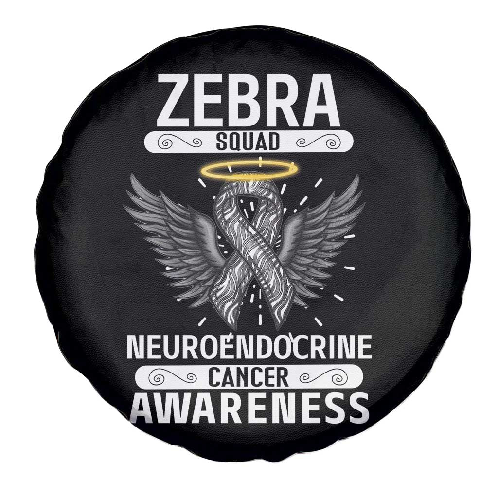 Zebra Squad Neuroendocrine Cancer Awareness Spare Tire Cover