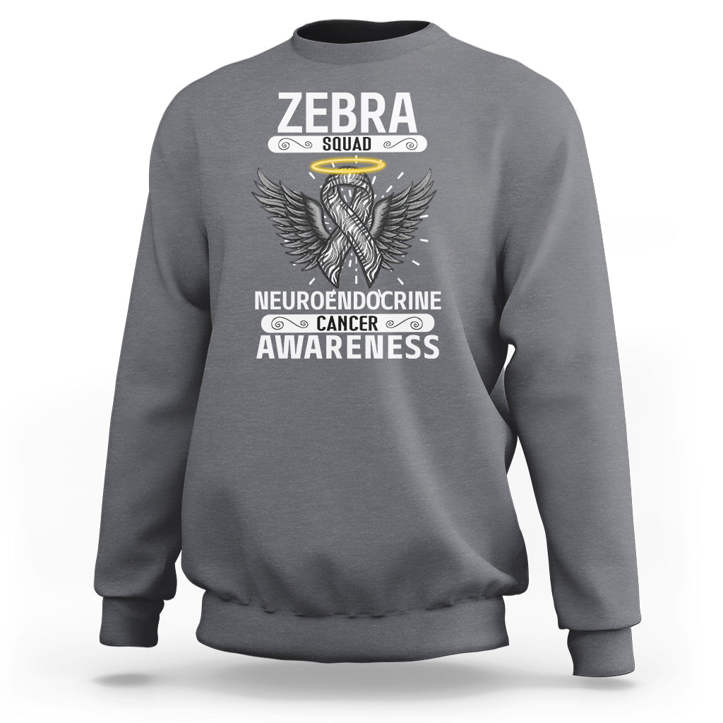 Zebra Squad Neuroendocrine Cancer Awareness Sweatshirt - Wonder Print Shop