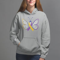 Fight Bladder Health And Cancer Awareness Butterfly Hoodie - Wonder Print Shop