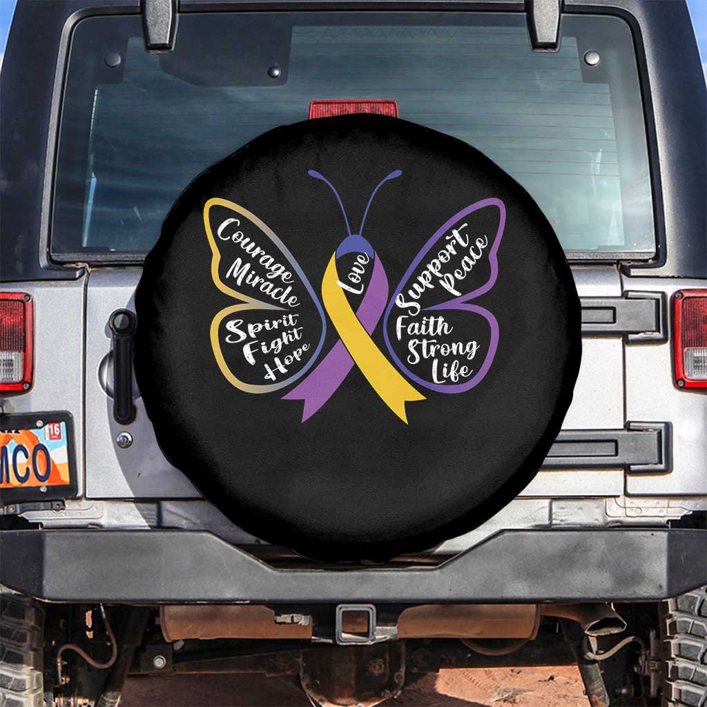 Fight Bladder Health And Cancer Awareness Butterfly Spare Tire Cover