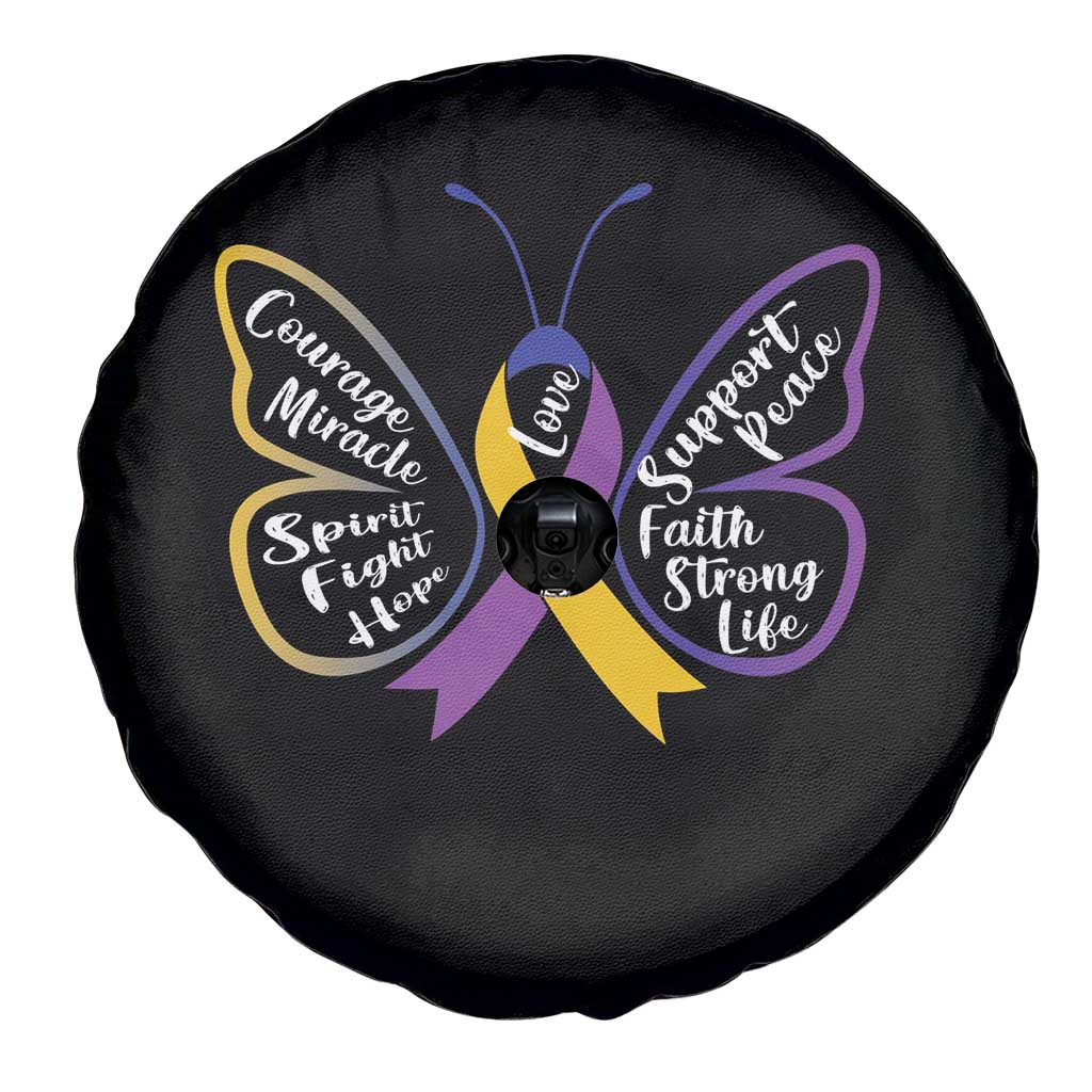 Fight Bladder Health And Cancer Awareness Butterfly Spare Tire Cover