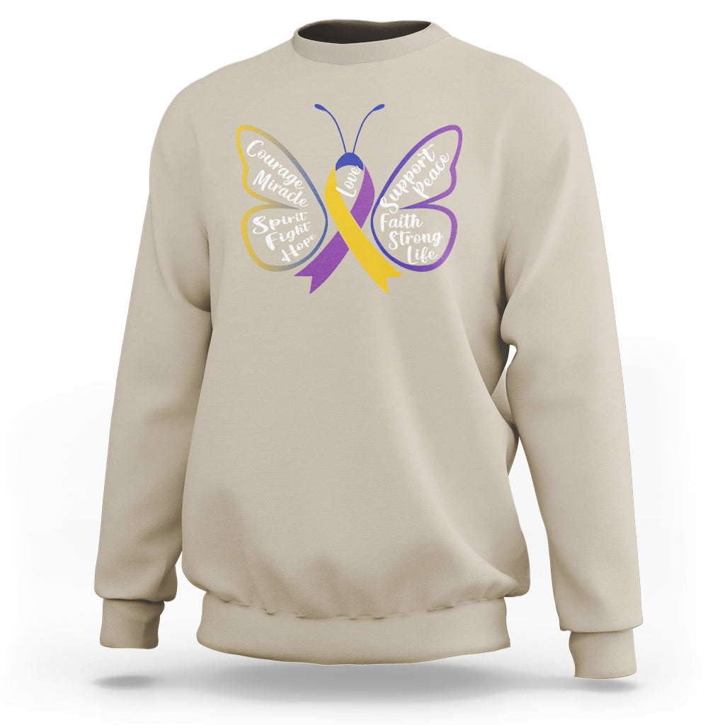 Fight Bladder Health And Cancer Awareness Butterfly Sweatshirt - Wonder Print Shop