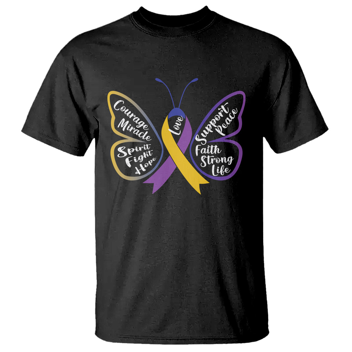 Fight Bladder Health And Cancer Awareness Butterfly T Shirt - Wonder Print Shop