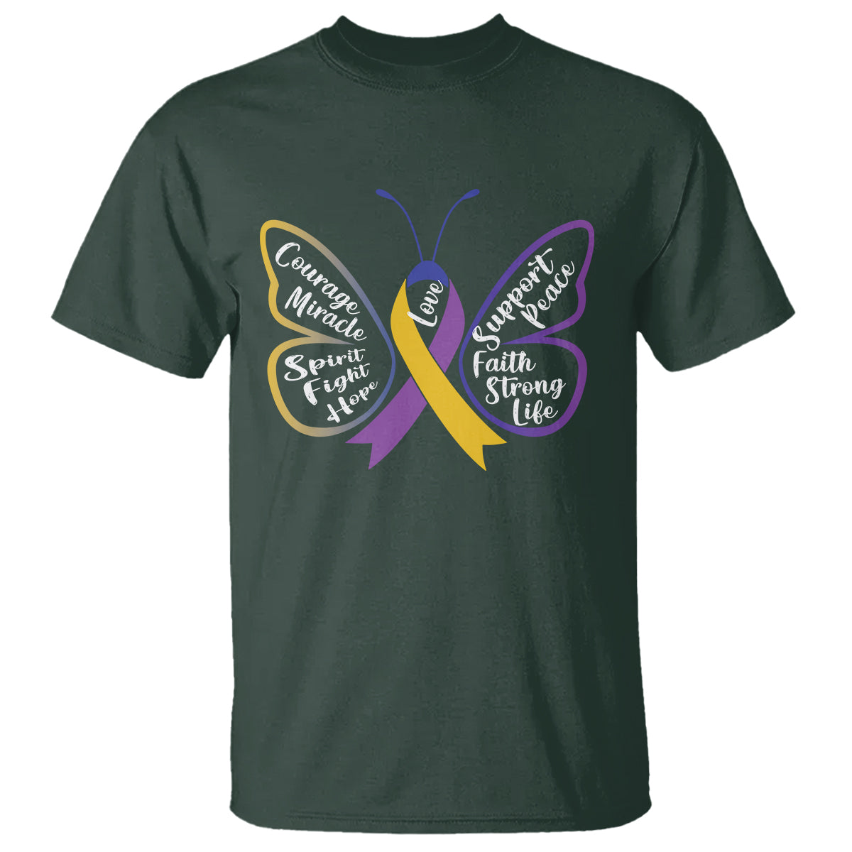 Fight Bladder Health And Cancer Awareness Butterfly T Shirt - Wonder Print Shop