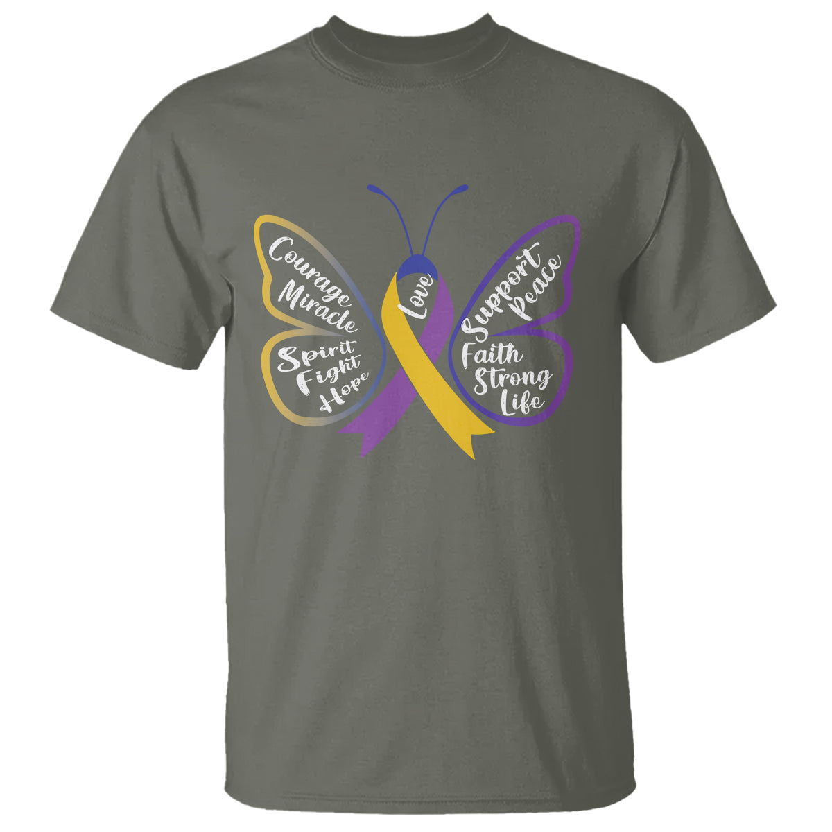 Fight Bladder Health And Cancer Awareness Butterfly T Shirt - Wonder Print Shop