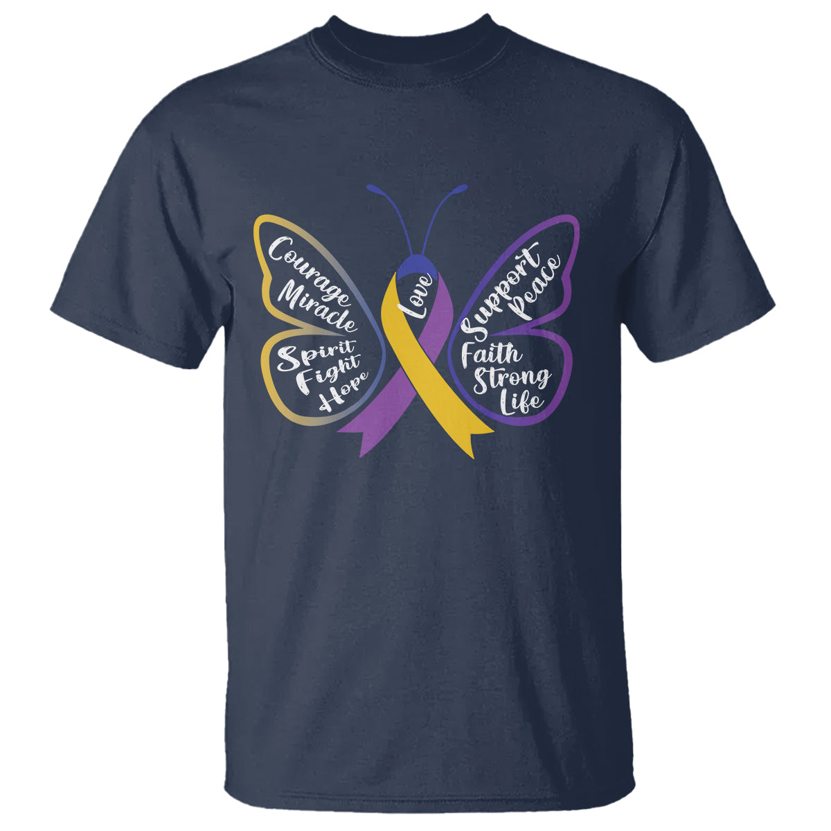 Fight Bladder Health And Cancer Awareness Butterfly T Shirt - Wonder Print Shop