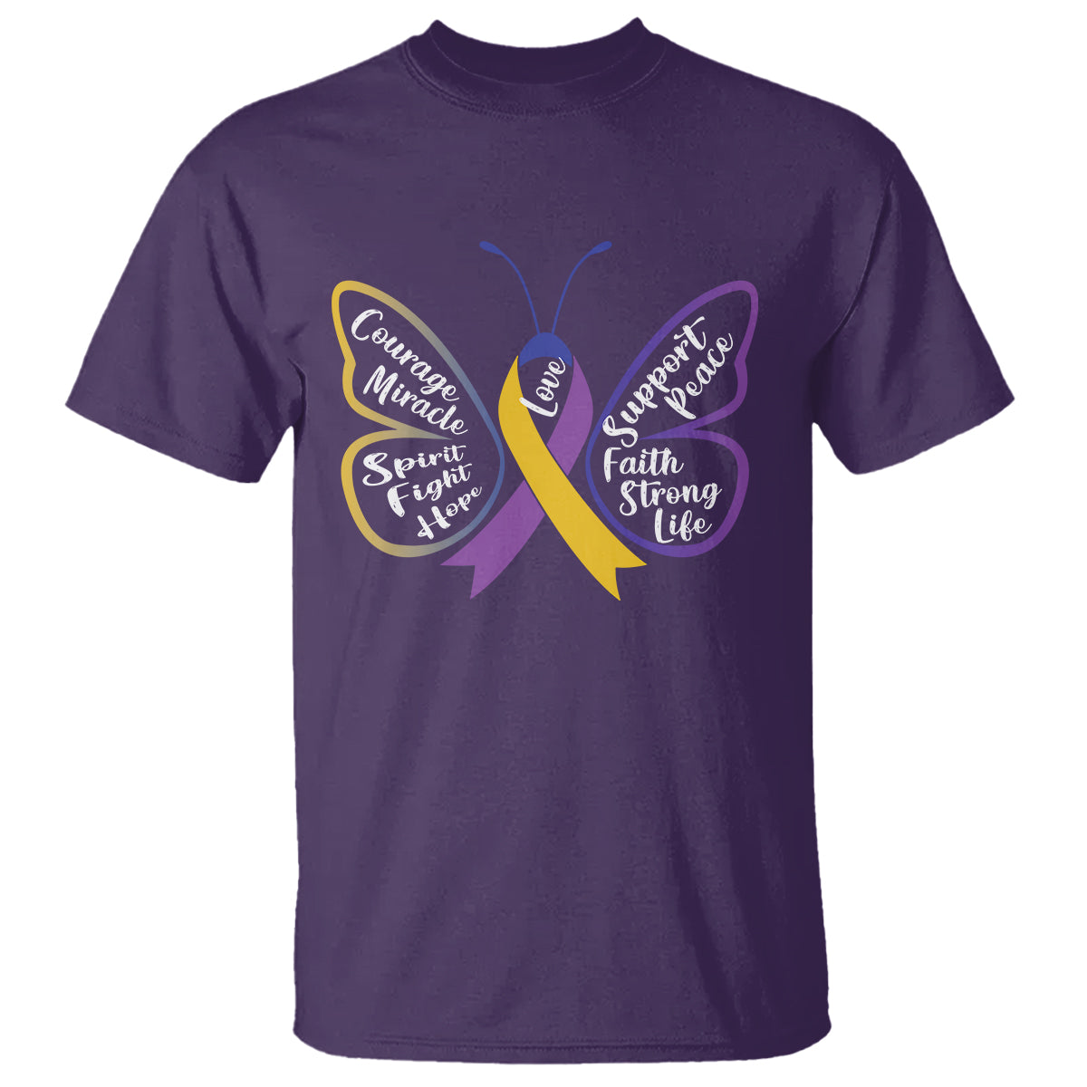 Fight Bladder Health And Cancer Awareness Butterfly T Shirt - Wonder Print Shop