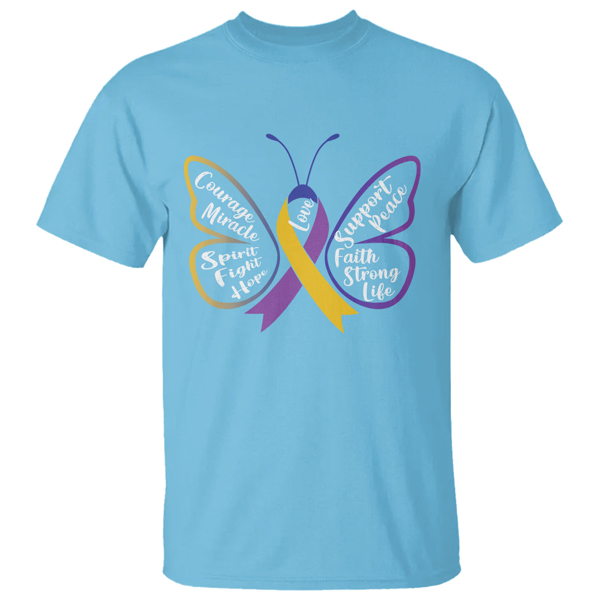 Fight Bladder Health And Cancer Awareness Butterfly T Shirt - Wonder Print Shop