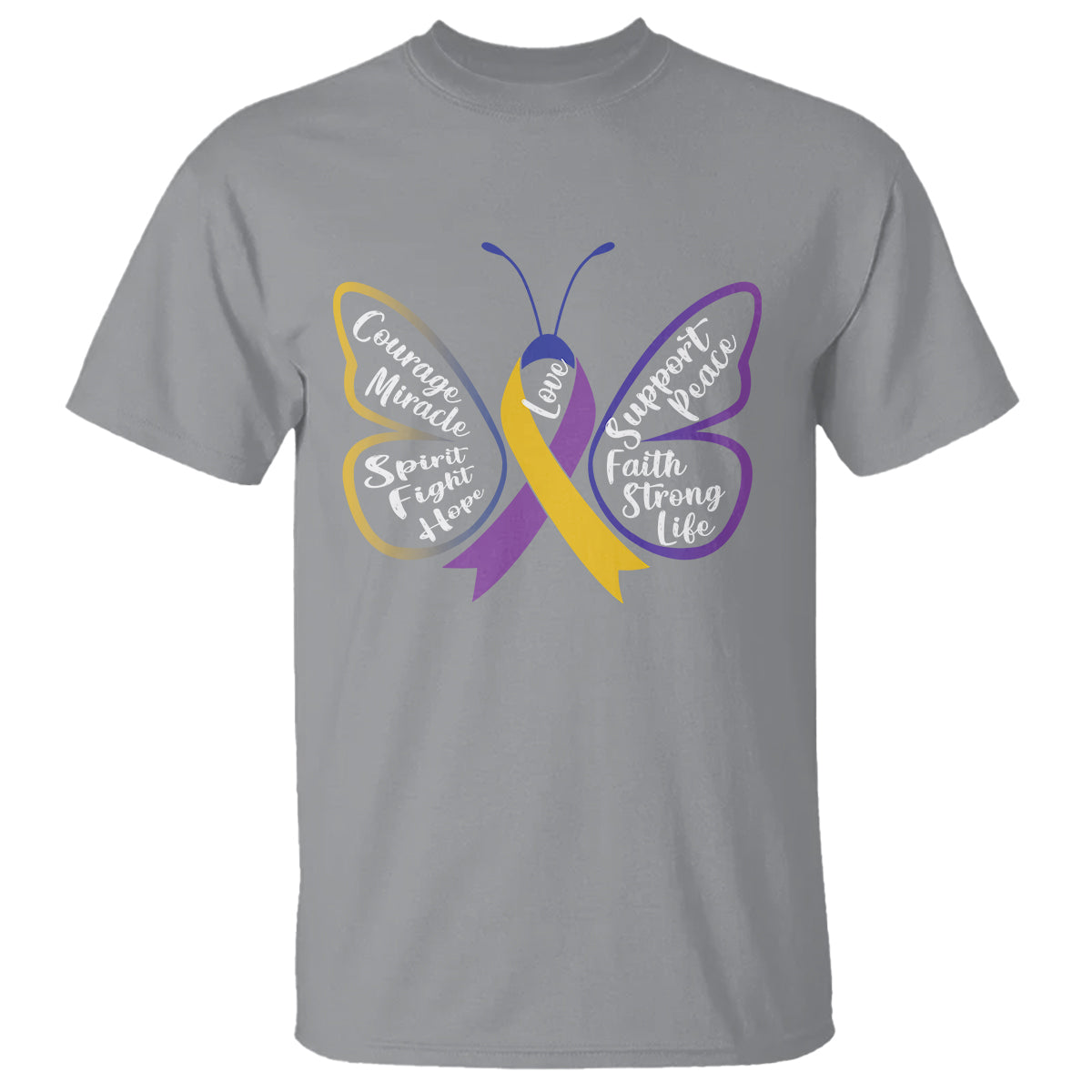 Fight Bladder Health And Cancer Awareness Butterfly T Shirt - Wonder Print Shop