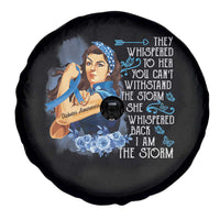 Whispered Back I'm The Storm Diabetes Cancer Awareness Month Spare Tire Cover