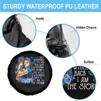 Whispered Back I'm The Storm Diabetes Cancer Awareness Month Spare Tire Cover