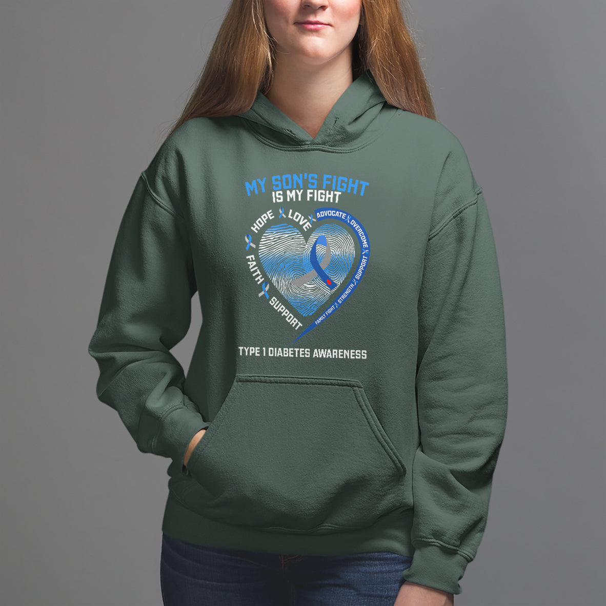 My Son's Fight Is My Fight Type 1 Diabetes Awareness Hoodie - Wonder Print Shop