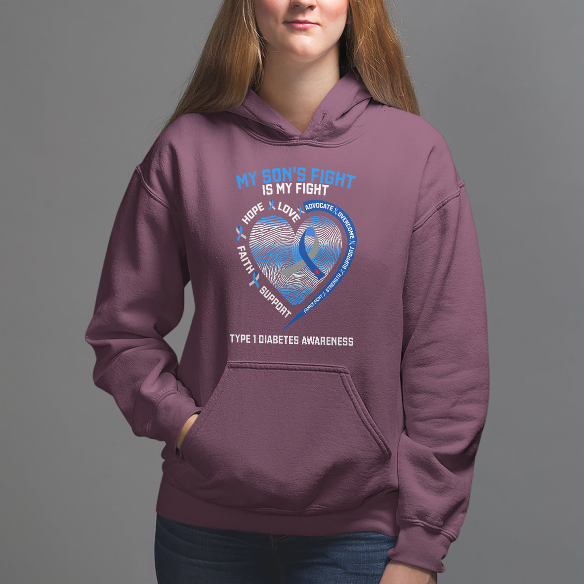 My Son's Fight Is My Fight Type 1 Diabetes Awareness Hoodie - Wonder Print Shop
