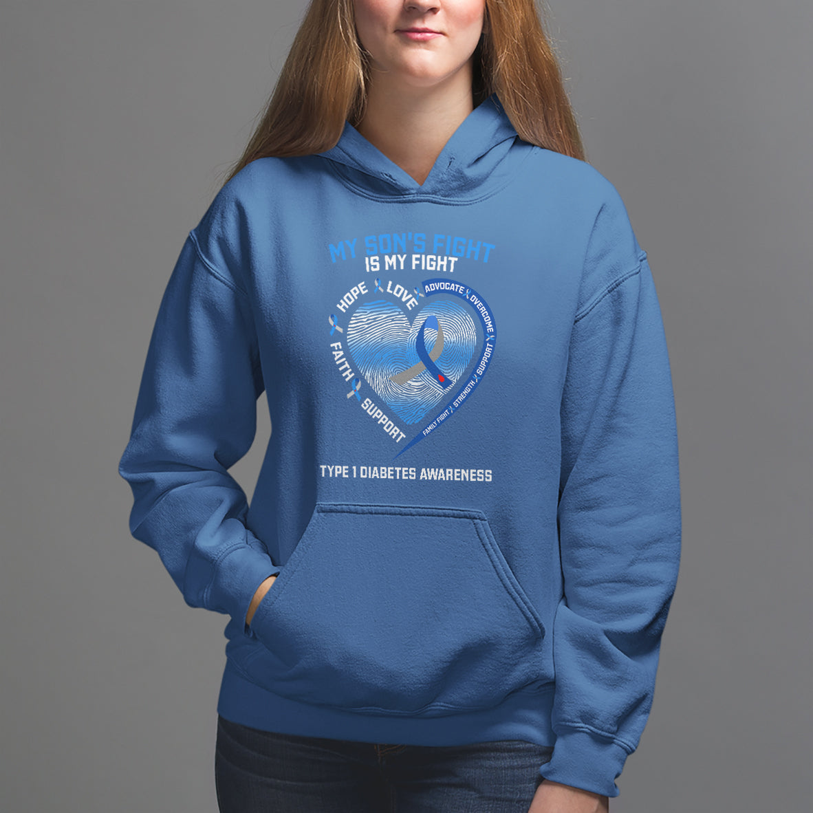 My Son's Fight Is My Fight Type 1 Diabetes Awareness Hoodie - Wonder Print Shop