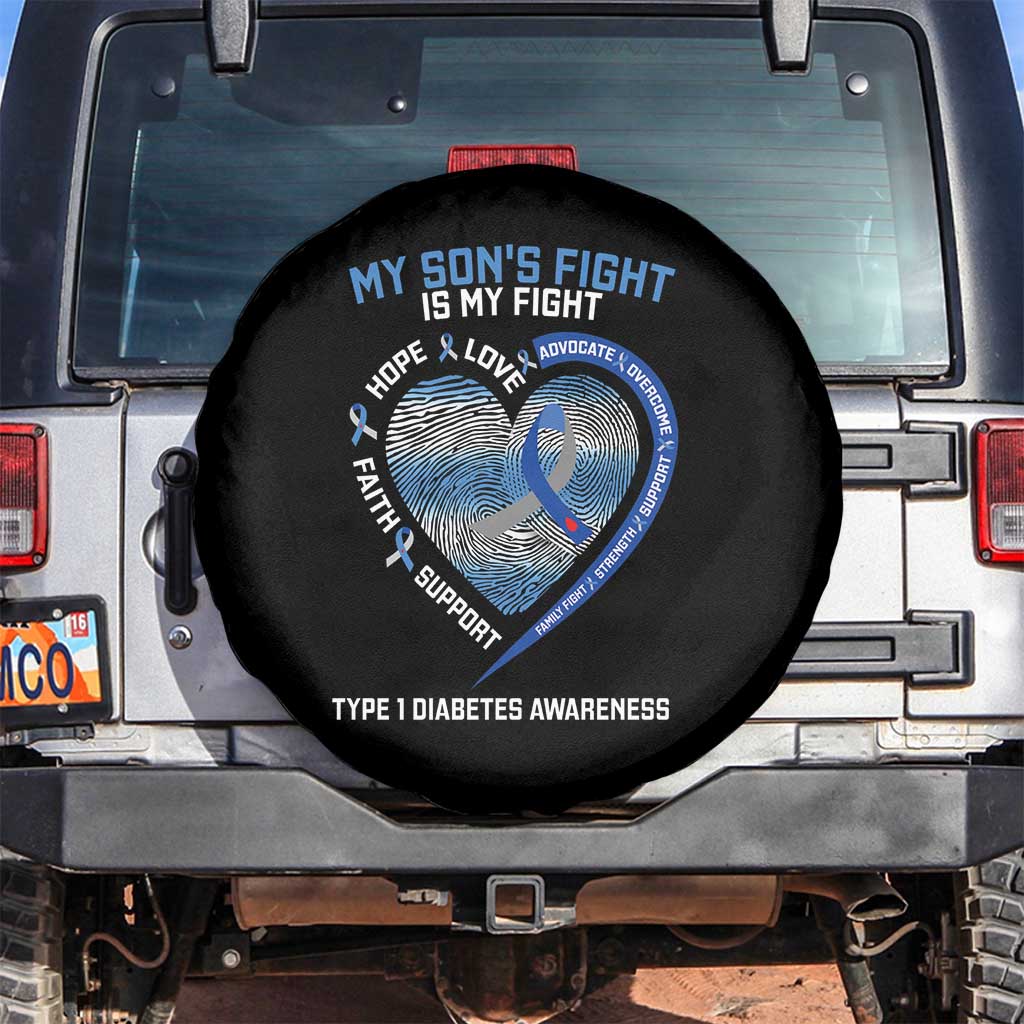 My Son's Fight Is My Fight Type 1 Diabetes Awareness Spare Tire Cover