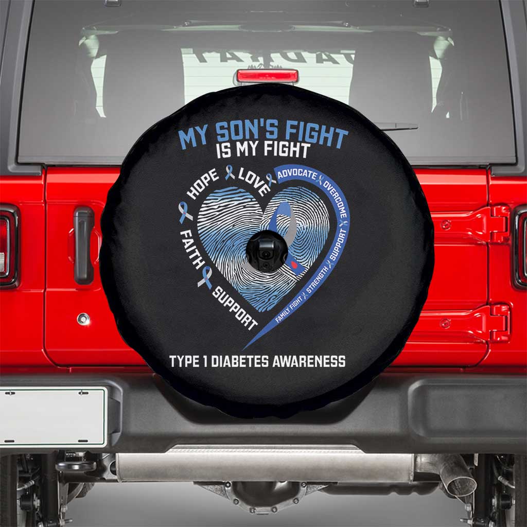 My Son's Fight Is My Fight Type 1 Diabetes Awareness Spare Tire Cover