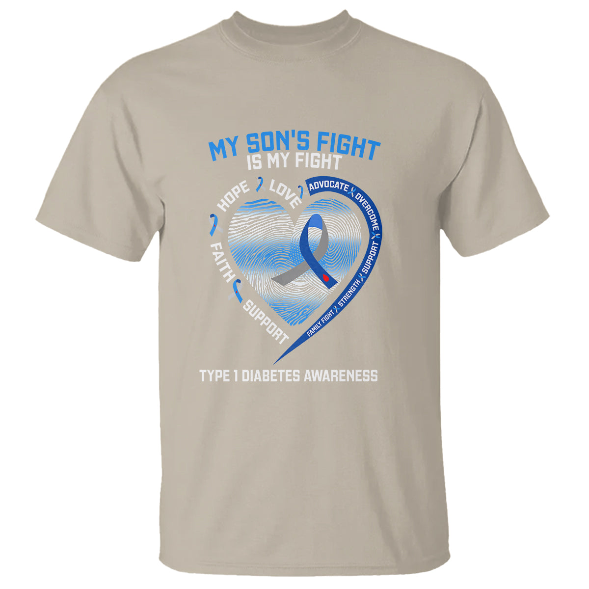 My Son's Fight Is My Fight Type 1 Diabetes Awareness T Shirt - Wonder Print Shop