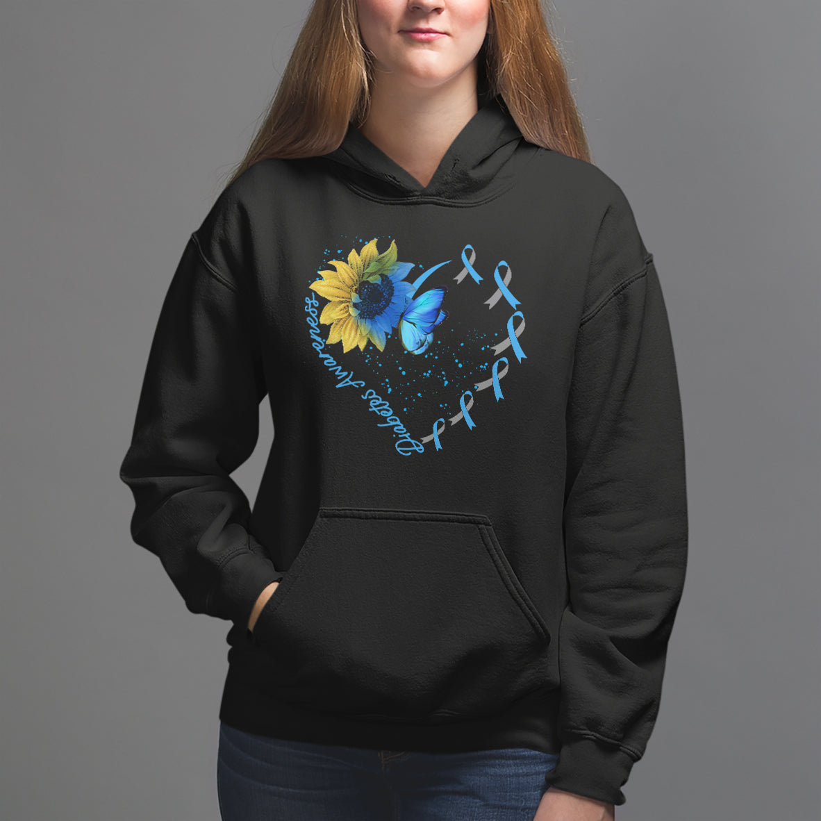 Diabetes Sunflower Shirt Type 1 Hoodie - Wonder Print Shop
