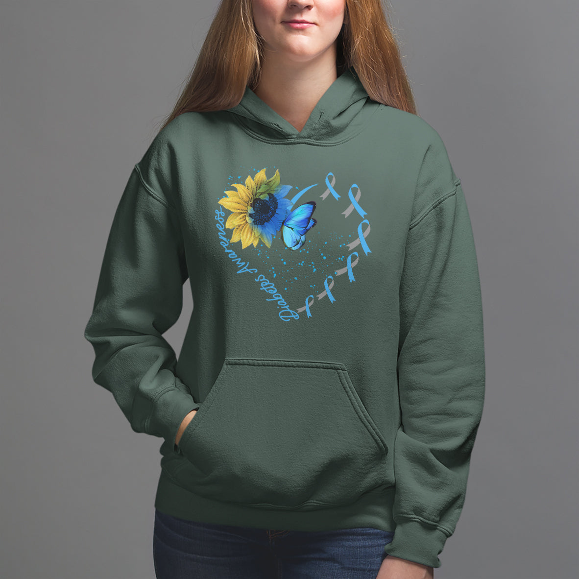Diabetes Sunflower Shirt Type 1 Hoodie - Wonder Print Shop
