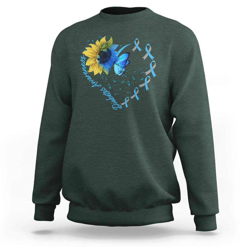 Diabetes Sunflower Shirt Type 1 Sweatshirt - Wonder Print Shop