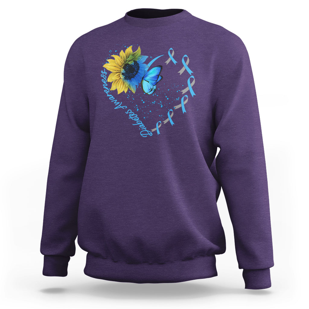 Diabetes Sunflower Shirt Type 1 Sweatshirt - Wonder Print Shop