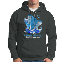 In November We Wear Cute Blue Elephant Diabetes Awareness Hoodie - Wonder Print Shop