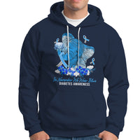 In November We Wear Cute Blue Elephant Diabetes Awareness Hoodie - Wonder Print Shop