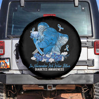 In November We Wear Cute Blue Elephant Diabetes Awareness Spare Tire Cover