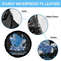 In November We Wear Cute Blue Elephant Diabetes Awareness Spare Tire Cover