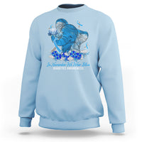 In November We Wear Cute Blue Elephant Diabetes Awareness Sweatshirt - Wonder Print Shop