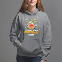 Pediatric Nurse Christmas Crew Cute Reindeer Light Hoodie - Wonder Print Shop