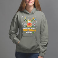 Pediatric Nurse Christmas Crew Cute Reindeer Light Hoodie - Wonder Print Shop
